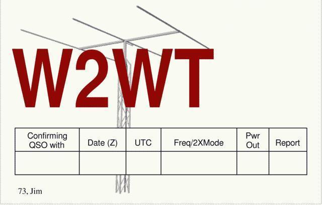 W2WT QSL Card